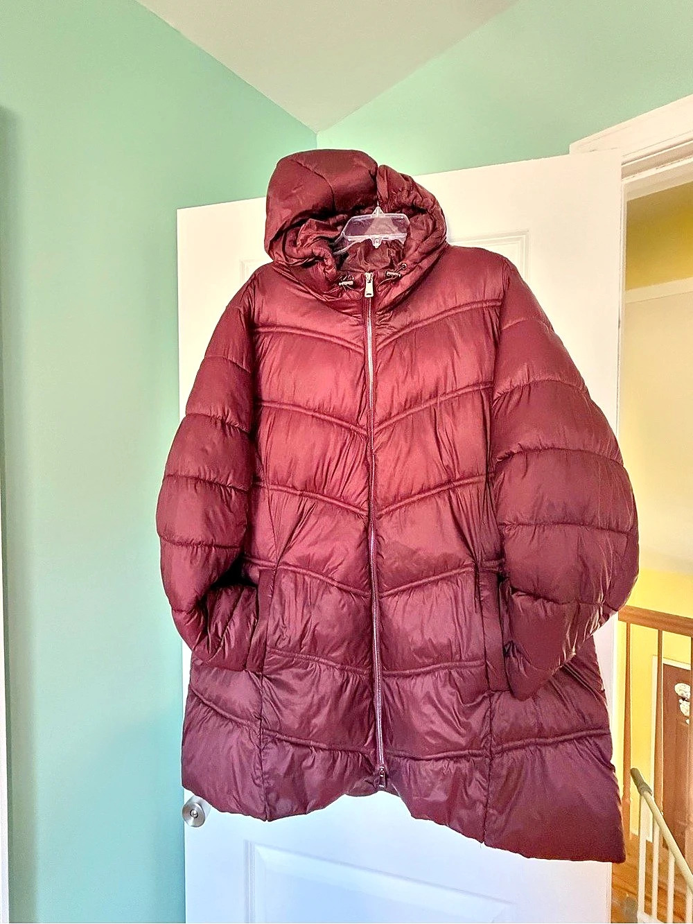 Lane Bryant Hooded Quilted Puffer Coat Purple 22/24